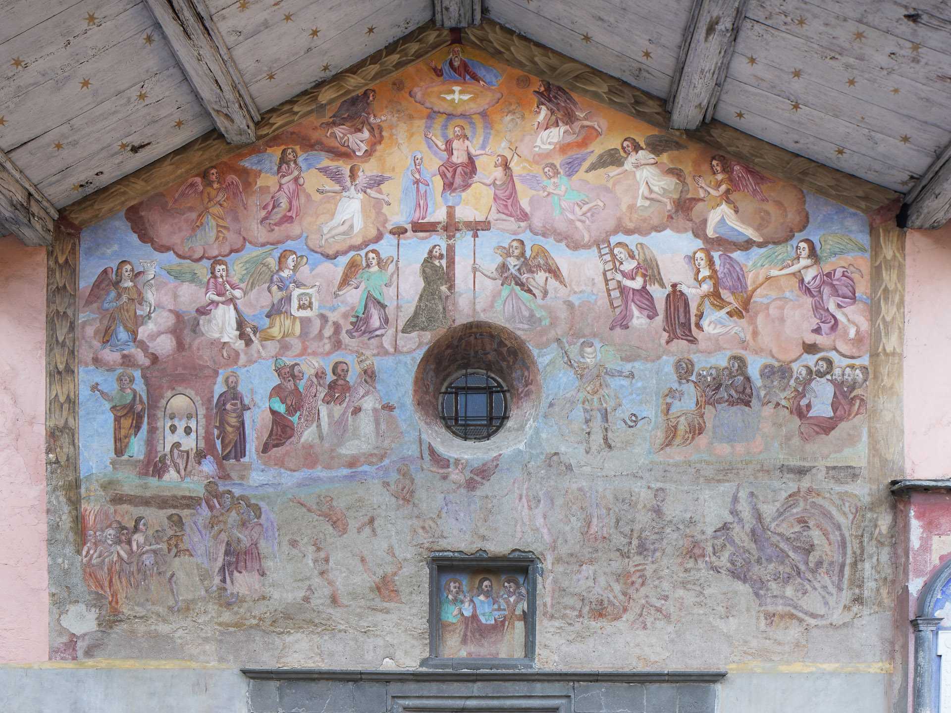 Affresco della chiesa parrocchiale del Santissimo Salvatore a Perloz