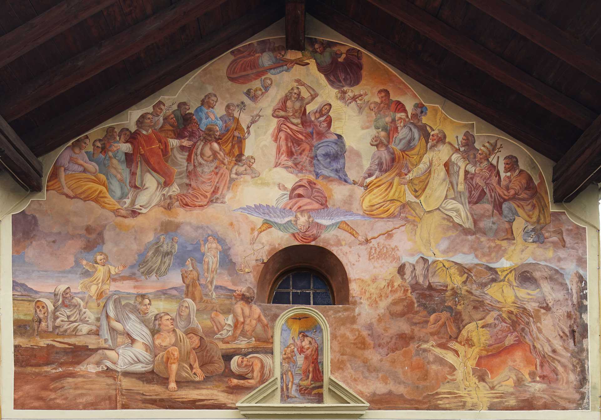 Fresque de la Chapelle de Saint-Jean-Baptiste à Lignod (Ayas-Champoluc)
