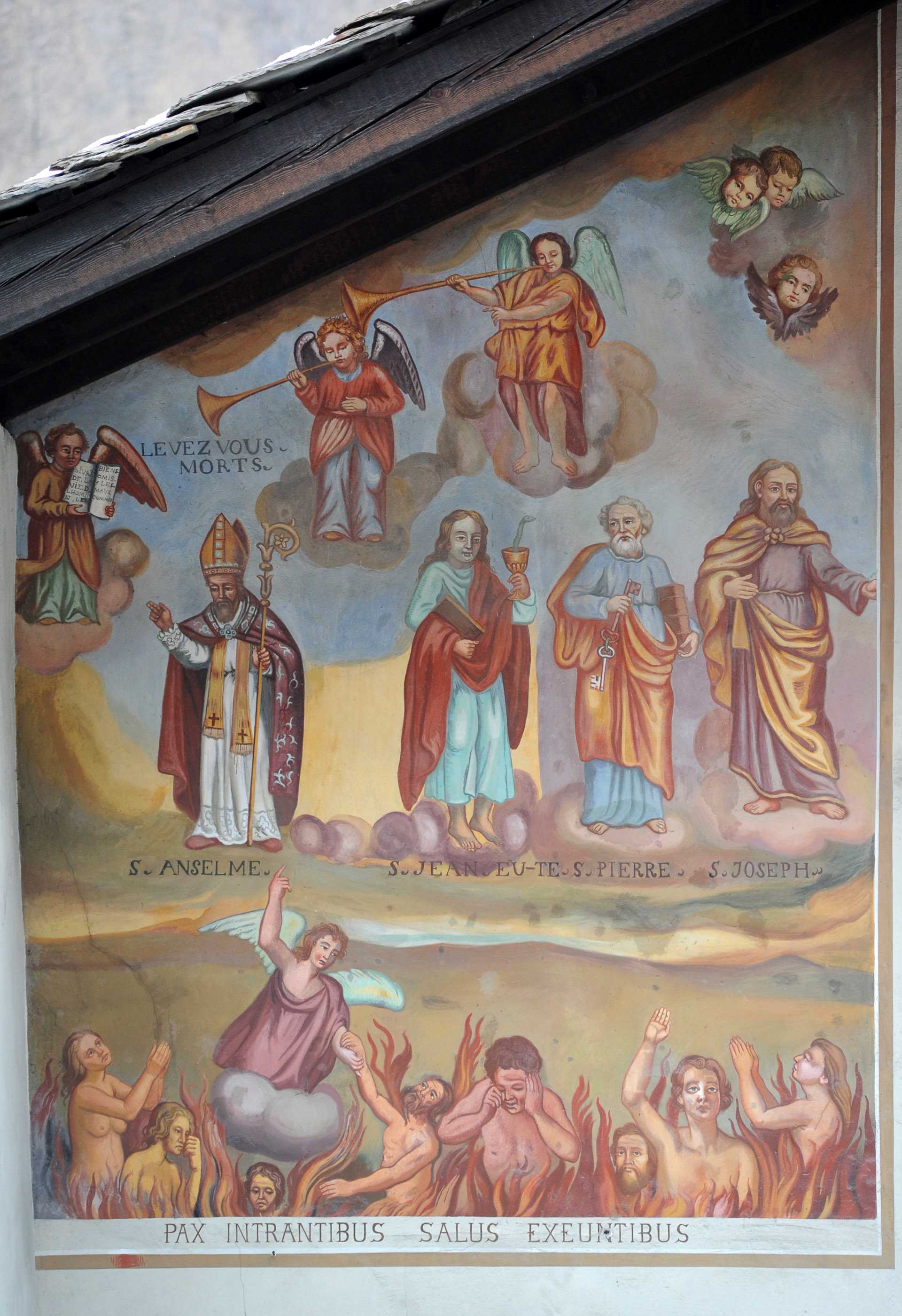 Fresque de la Chapelle de Saint Michel à Ussin (Valtournenche)