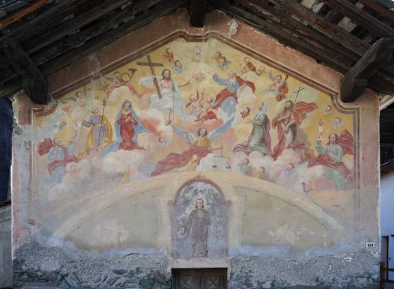 Fresque de la Chapelle de Saint Pantaléon à Vollon (Brusson)